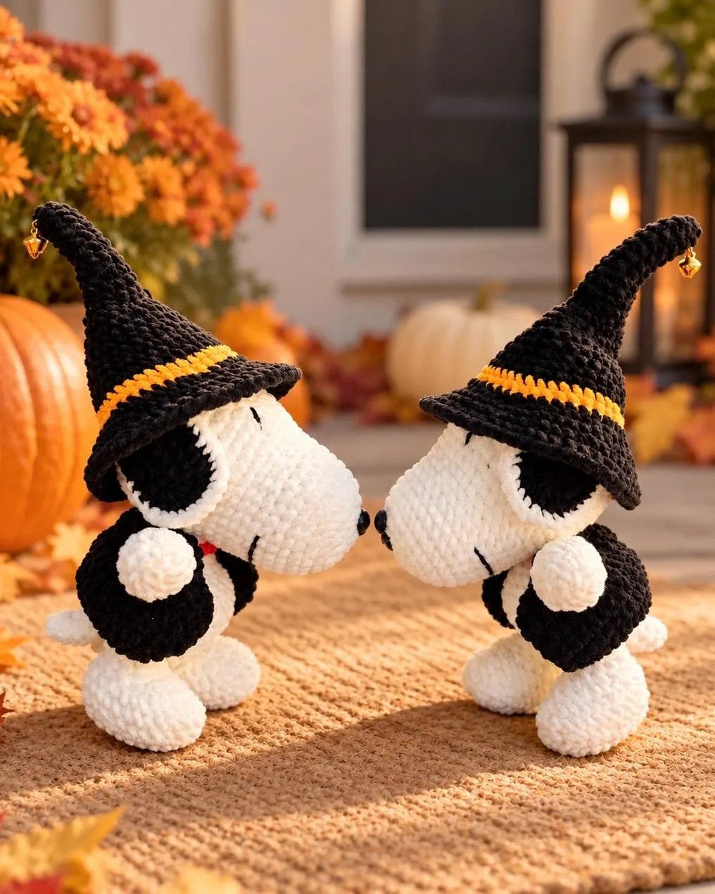 Halloween Witch Dog, Crochet Dog Plush, Fall Decor, Cute Gift