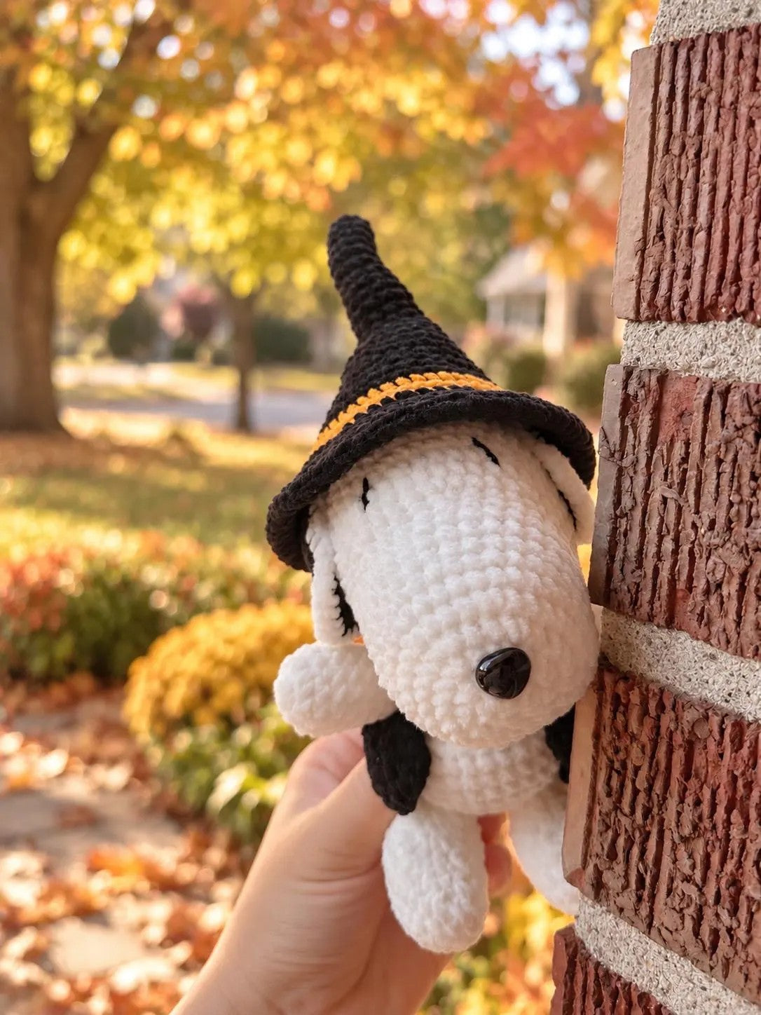 Halloween Witch Dog, Crochet Dog Plush, Fall Decor, Cute Gift