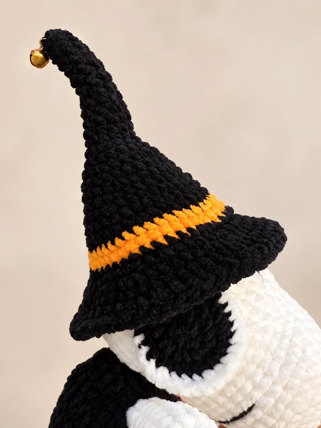 Halloween Witch Dog, Crochet Dog Plush, Fall Decor, Cute Gift