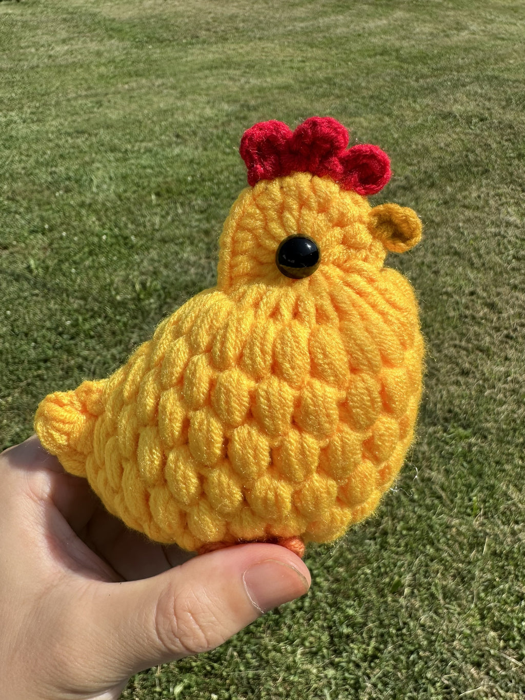 Crochet Chicken in Nest, with Eggs
