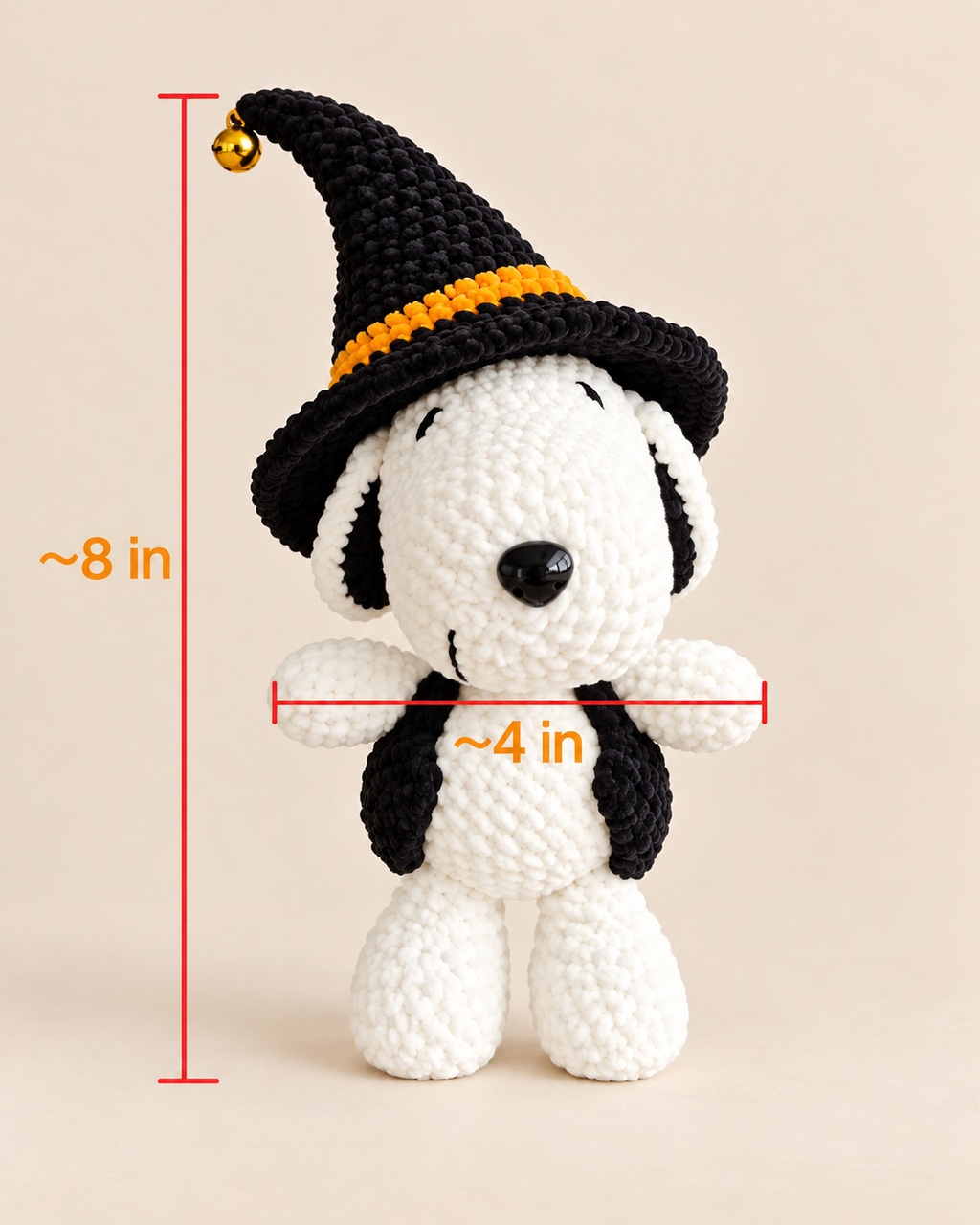 Halloween Witch Dog, Crochet Dog Plush, Fall Decor, Cute Gift
