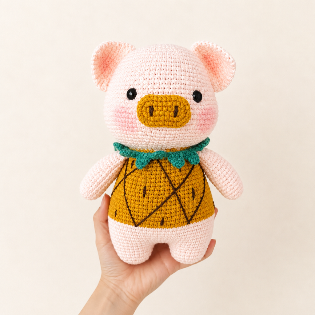 Handmade Crochet Pig – Fruit Collection