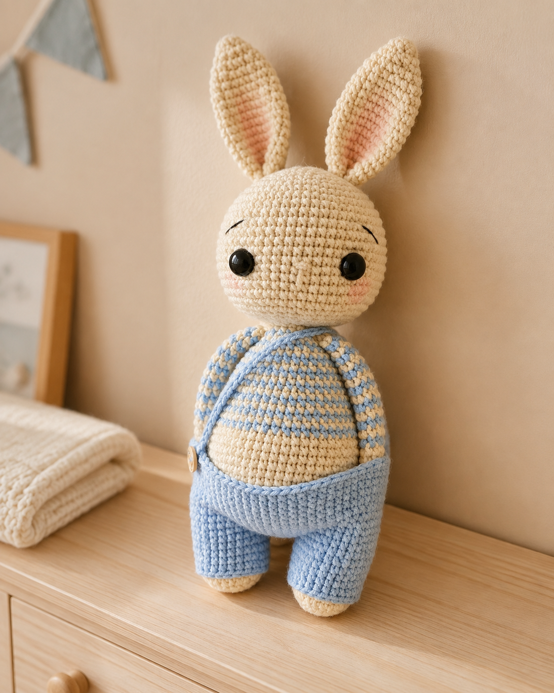 Handmade Crochet Bunny Rabbit - 10 Inch Stuffed Anima