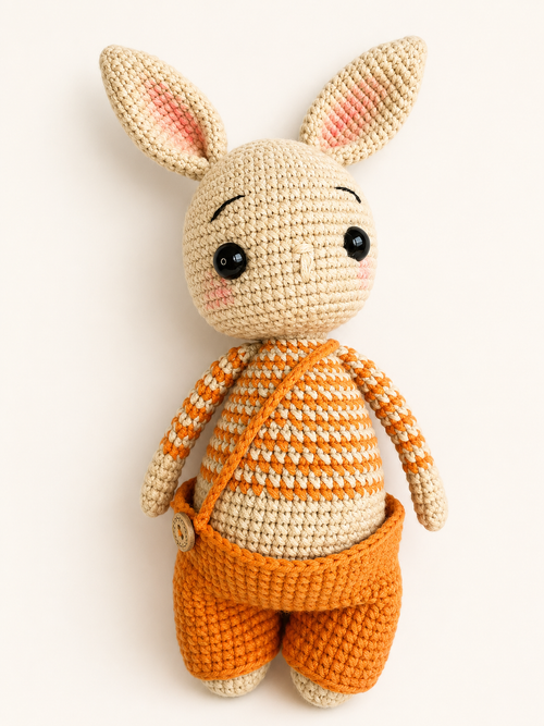 Handmade Crochet Bunny Rabbit - 10 Inch Stuffed Animal | Olive's Crochet Garden