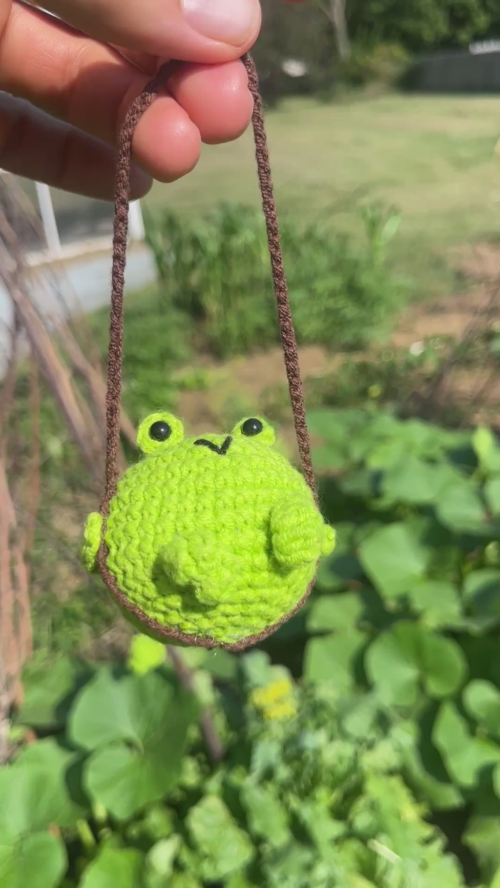 Swinging Crochet Frog