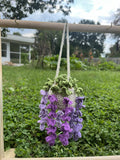 Handmade Crochet Hanging Flower Basket